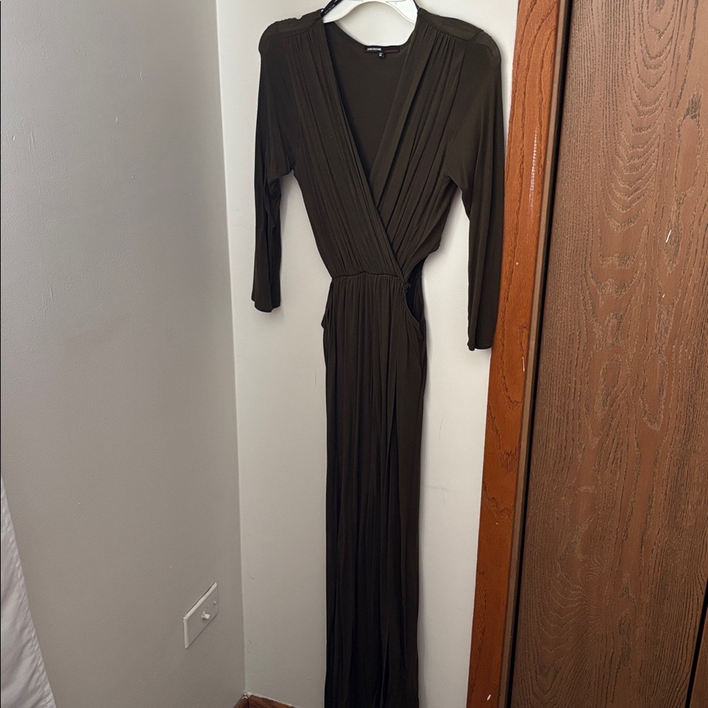 Love Culture Deep Olive Long Sleeve Dress